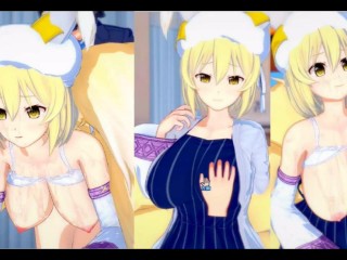[hentai Game Koikatsu! ] Faça Sexo com Touhou Peitões Ran Yakumo.Vídeo 3DCG Anime Erótico.