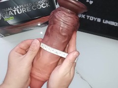 Lovetoy XXL dual layered silicone nature cock dildo - UNBOXING Bottomtoys