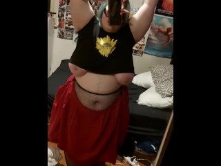 Needy Ftm Femboy Asks you to Fuck his Tits
