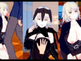 [Hentai Game Koikatsu! ]Have sex with Fate Big tits Jeanne Alter.3DCG Erotic Anime Video.