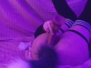 Goth Soft Cute Girl Playing With Tail Butt Anal Plug FirstTime Fingering and Dildo Sex_Orgasm