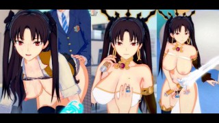 [Хентай-игра Коикацу! ] Займитесь сексом с Fate Большие сиськи Ishtar(Rin Tohsaka).3DCG Эротическое
