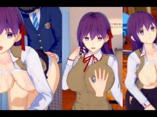 [hentai Game Koikatsu! ] Faça Sexo com Fate Peitões Sakura Matou.Vídeo 3DCG Anime Erótico.