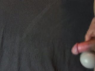 電マでおちんぽマッサージ、射精後も止めずに潮吹き