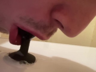 Licking Butt Plug with Cum