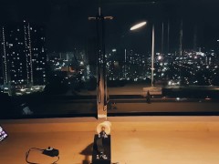 xdressvivi tight spread and dildo by the window [part 1] - Screenshot 1 of 16 - Sissy