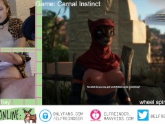 Hairy FTM Plays Furry Futa Sex Game Naked