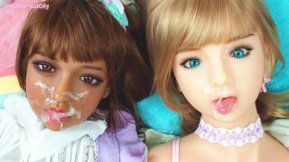 fucking my cute dolls and shared facial cum 10
