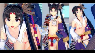 [Hentai Game Koikatsu! ]Have sex with Fate Big tits Ushiwakamaru.3DCG Erotic Anime Video.