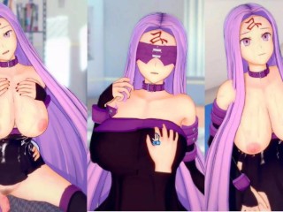 [Хентай-игра Коикацу! ] Займитесь сексом с Fate Большие сиськи Medusa.3DCG Эротическое аниме-видео.