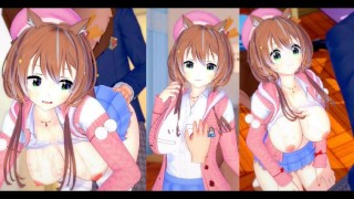 [Hentai Game Koikatsu! ] Faça sexo com Peitões Ayunda Risu.Vídeo 3DCG Anime Erótico.