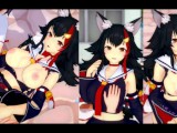 [Hentai Game Koikatsu! ]Have sex with Big tits Vtuber Ookami Mio.3DCG Erotic Anime Video.