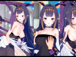 [hentai Game Koikatsu! ] Sex s re Nula Velké Kozy Vtuber Ninomae Ina'nis.3DCG Erotické Anime Video.