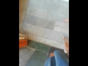 Preview 3 of Pissing on the stairs, step mom made this huge puddle