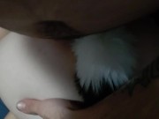Preview 5 of daddy came home and fucked my tight little pussy with a tail in my ass