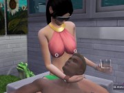 Preview 1 of Slutty Girl Flirting with Colored Boy in Jacuzzi and They End Up Fucking Hard - SHA