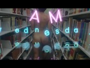 Preview 2 of Walking completely NAKED in a public library