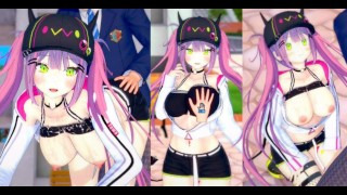 [Hentai Game Koikatsu! ] Faça sexo com Peitões Vtuber Tokoyami Towa.Vídeo 3DCG Anime Erótico.