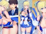[Hentai Game Koikatsu! ]Have sex with Fate Big tits sword fighter.3DCG Erotic Anime Video.