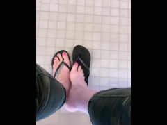 Dominatrix: pool deck foot fetish introduction 