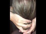 Preview 2 of HAIRJOB: POV Cumming on her long silky hair while done up in a Donut Hair Bun to get Glazed with Cum