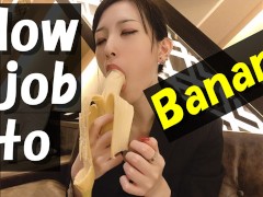 English-subbed | BLOWJOB TO BANANA to put the condom on♥ Japanese amateur handjob.