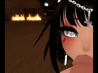 vr chat, uncensored hentai, vrchat, sucking dick
