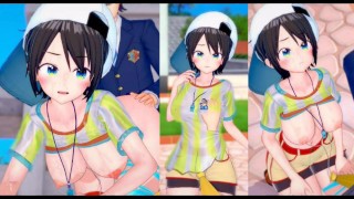 에로틱 코이카츠 Vtuber 오오쿠라 스바루 3Dcg 큰 가슴 애니메이션 동영상 가상 Youtuber Hentai Game Koikatsu Oozora Subaru Anime 3Dcg