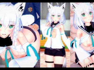 [hentai Game Koikatsu! ] Sex s re Nula Velké Kozy Vtuber Shirakami Fubuki.3DCG Erotické Anime Video.