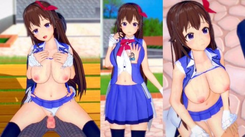 [无尽游戏 Koikatsu ！ ] 与 VTuber 发生性关系 大山雀 Tokino Sora。 3DCG 色情动漫视频。