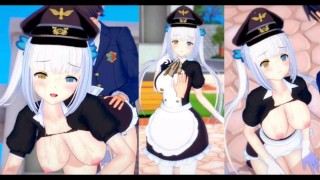[Hentai Game Koikatsu! ]Have sex with Big tits Vtuber Kagura Mea.3DCG Erotic Anime Video.