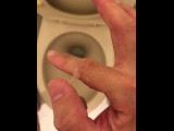 Chewy masturbation in the toilet