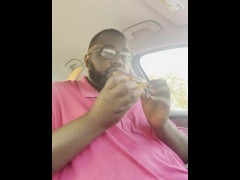 BHM Feedee Eating Donuts in Car