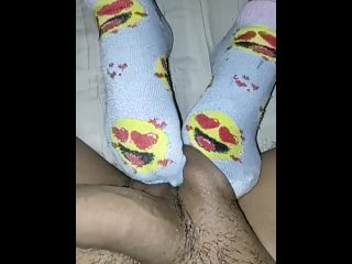 socks, vertical video, foot worship, socking