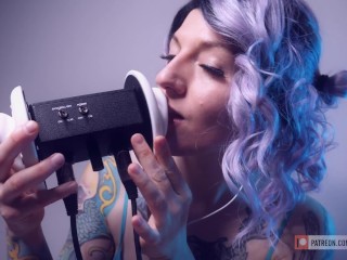 SFW ASMR - Let_Me Tongue Fuck Your Ears - PASTEL ROSIE EARGASM - Aggressive Ear Eating andLicking