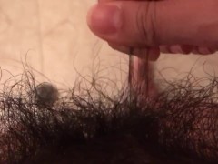Playing with my pussy hairs 