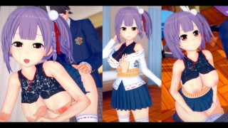 [Hentai Spel Koikatsu! ]Heb seks met Grote tieten Vtuber Tenjin Kotone.3DCG Erotische Anime-video.
