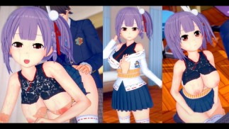 [Jeu Hentai Koikatsu ! ] Avoir des relations sexuelles avec Gros seins Vtuber Tenjin Kotone.Vidéo d'