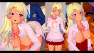 [Hentai Game Koikatsu! ] Sex s Re nula Velké kozy Vtuber Oga Saki.3DCG Erotické anime video.