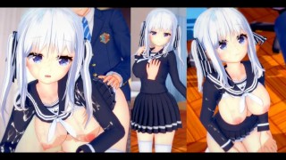 [无尽游戏 Koikatsu ！ ] 与 VTuber 发生性关系 大山雀 Yuki Shirane。 3DCG 色情动漫视频。