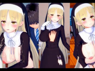 [无尽游戏 Koikatsu ！ ] 与 VTuber 发生性关系 大山雀 Sister Claire。 3DCG 色情动漫视频。