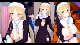 【エロゲーコイカツ！】VTuber シスター・クレア3DCG巨乳アニメ動画(バーチャルYoutuber)[Hentai Game Koikatsu! Sister Claire(Anime 3DCG