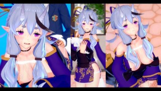 [无尽游戏 Koikatsu ！ ] 与 VTuber 发生性关系 大山雀 Rindo Mikoto。 3DCG 色情动漫视频。