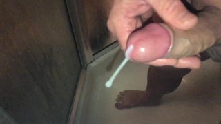 Close Up Slow Motion Jerking Off My Uncut Cock in the Shower, Slow Motion Cumshot 240FPS