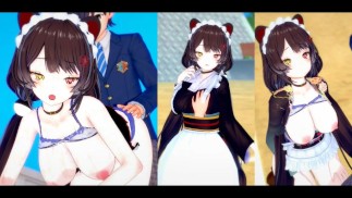 [Hentai Game Koikatsu! ]Have sex with Big tits Vtuber Inui Toko.3DCG Erotic Anime Video.