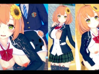 [无尽游戏 Koikatsu ！ ] 与 VTuber 发生性关系 大山雀 Honma Himawari。 3DCG 色情动漫视频。
