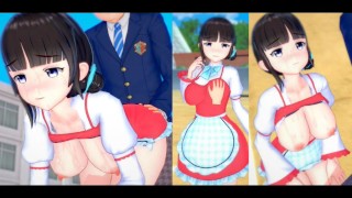[Hentai Game Koikatsu! ] Sex s Re nula Velké kozy Vtuber Suzuka Utako.3DCG Erotické anime video.