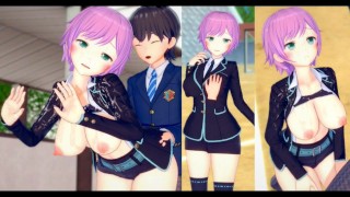 [无尽游戏 Koikatsu ！ ] 与 VTuber 发生性关系 大山雀 Yuhi Riri。 3DCG 色情动漫视频。