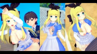 [无尽游戏 Koikatsu ！ ] 与 VTuber 发生性关系 大山雀 Mononobe Alice。 3DCG 色情动漫视频。