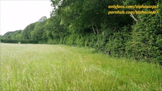 Creaming My Pussy & Swallowing a Big Load Public Woodlands